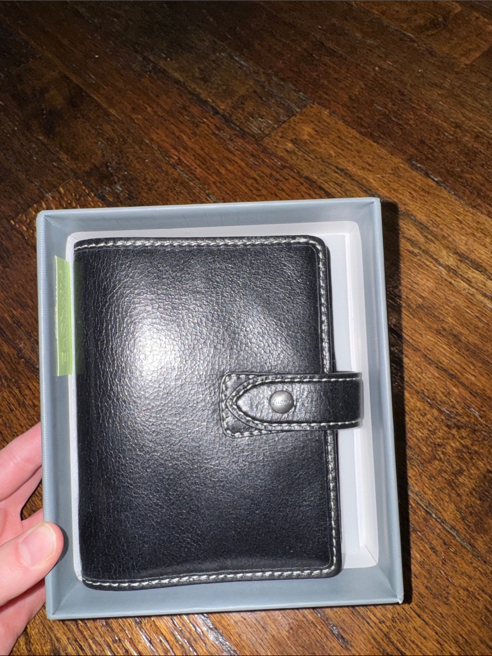 filoFAX Black Leather Card & Key Holder Wallet
